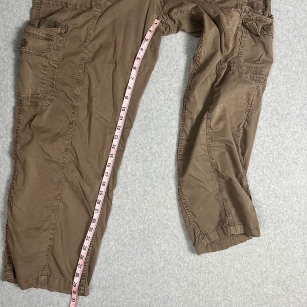 Hollister Cargo Pants Women Size L Brown Low Rise Baggy Streetwear Skater Y2K - Picture 7 of 13